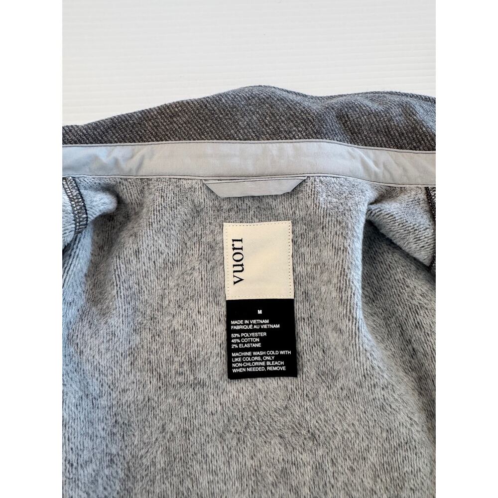Vuori Del Mar Fleece Shirt Jacket Men's Medium Grey Shacket Gorpcore Overshirt - Picture 5 of 16